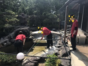 ベンリーさんの池掃除